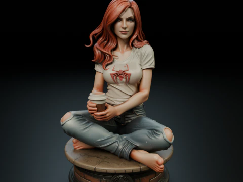 Mary Jane 3D Print Model