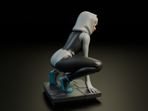 Spider Woman Gwen Stacy 3Dプリントモデル