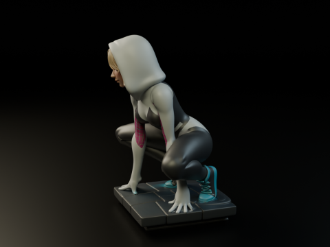 Spider Woman Gwen Stacy 3Dプリントモデル