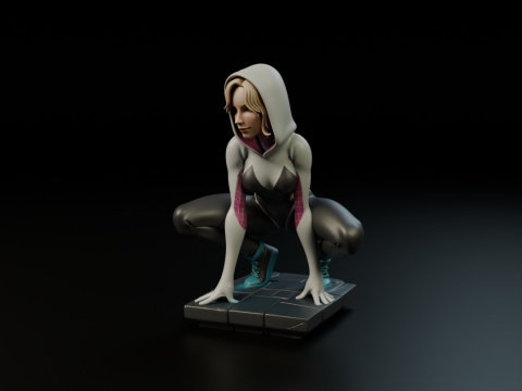 Spider Woman Gwen Stacy 3Dプリントモデル