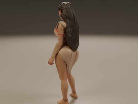 Pocahontas pin-up 3D 打印模型