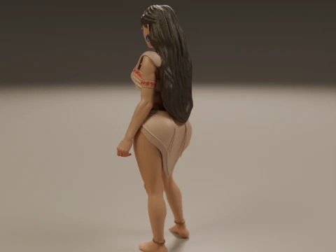 Pocahontas pin-up 3D Print Model