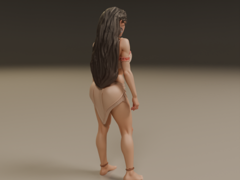 Pocahontas pin-up 3D 打印模型