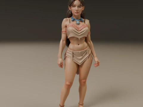 Pocahontas pin-up 3D Print Model