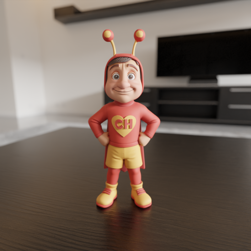 El Chapulin Colorado Modello di stampa 3D .c4d .max .obj .3ds .fbx .stl .blend 