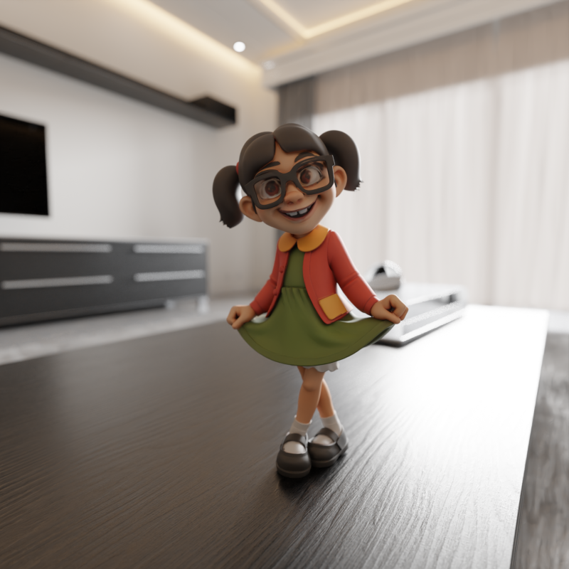Chiquinha - La Chilindrina 3D Print Model .c4d .max .obj .3ds .fbx .stl .blend 