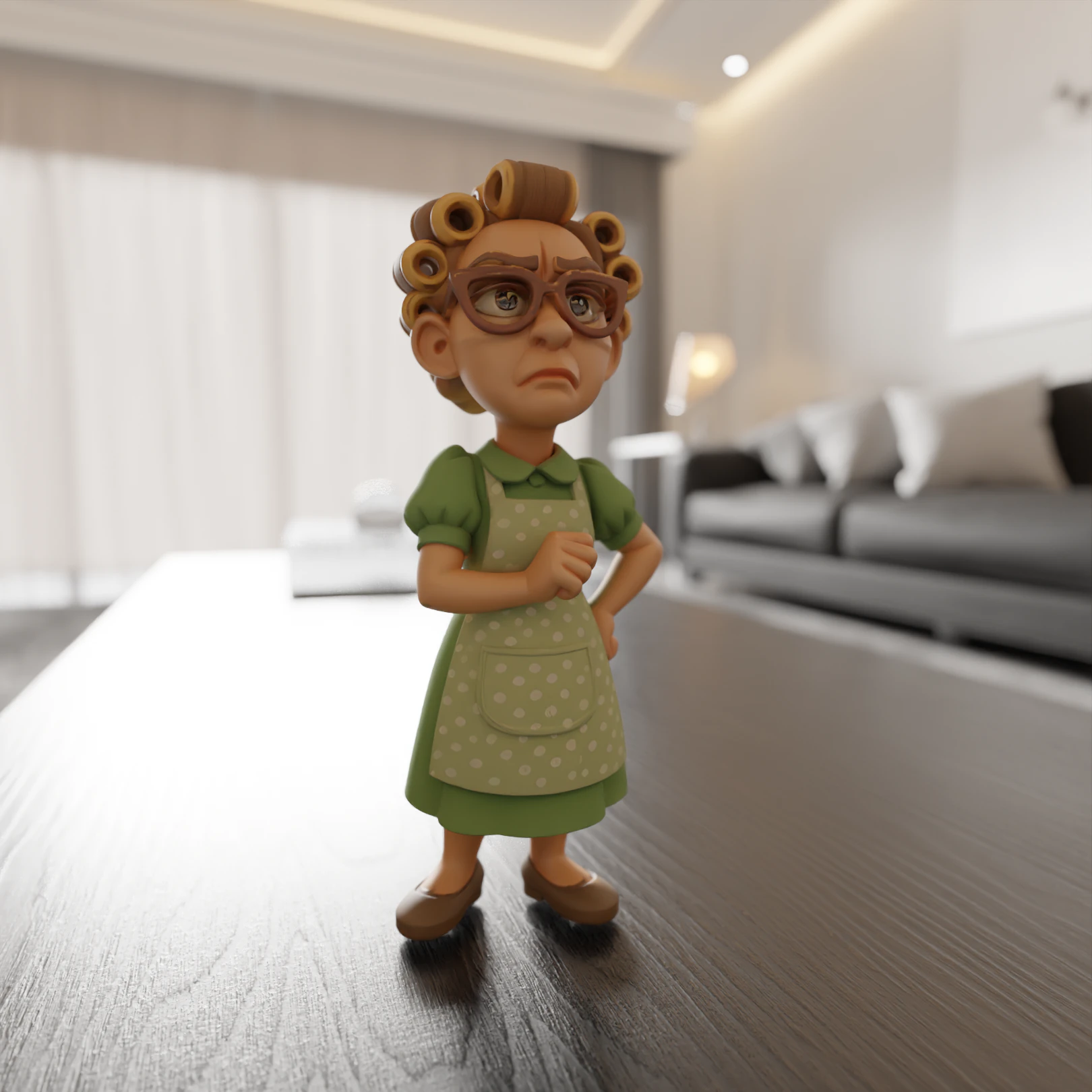 Dona Florinda 3D Print Model .c4d .max .obj .3ds .fbx .stl .blend 