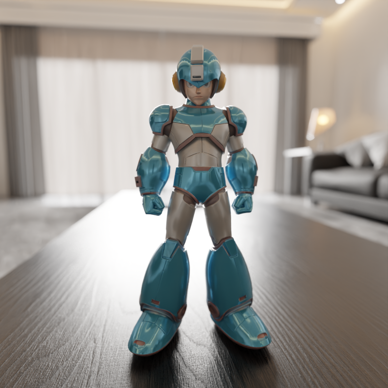 Mega Man 3D 打印模型 .c4d .max .obj .3ds .fbx .stl .blend 