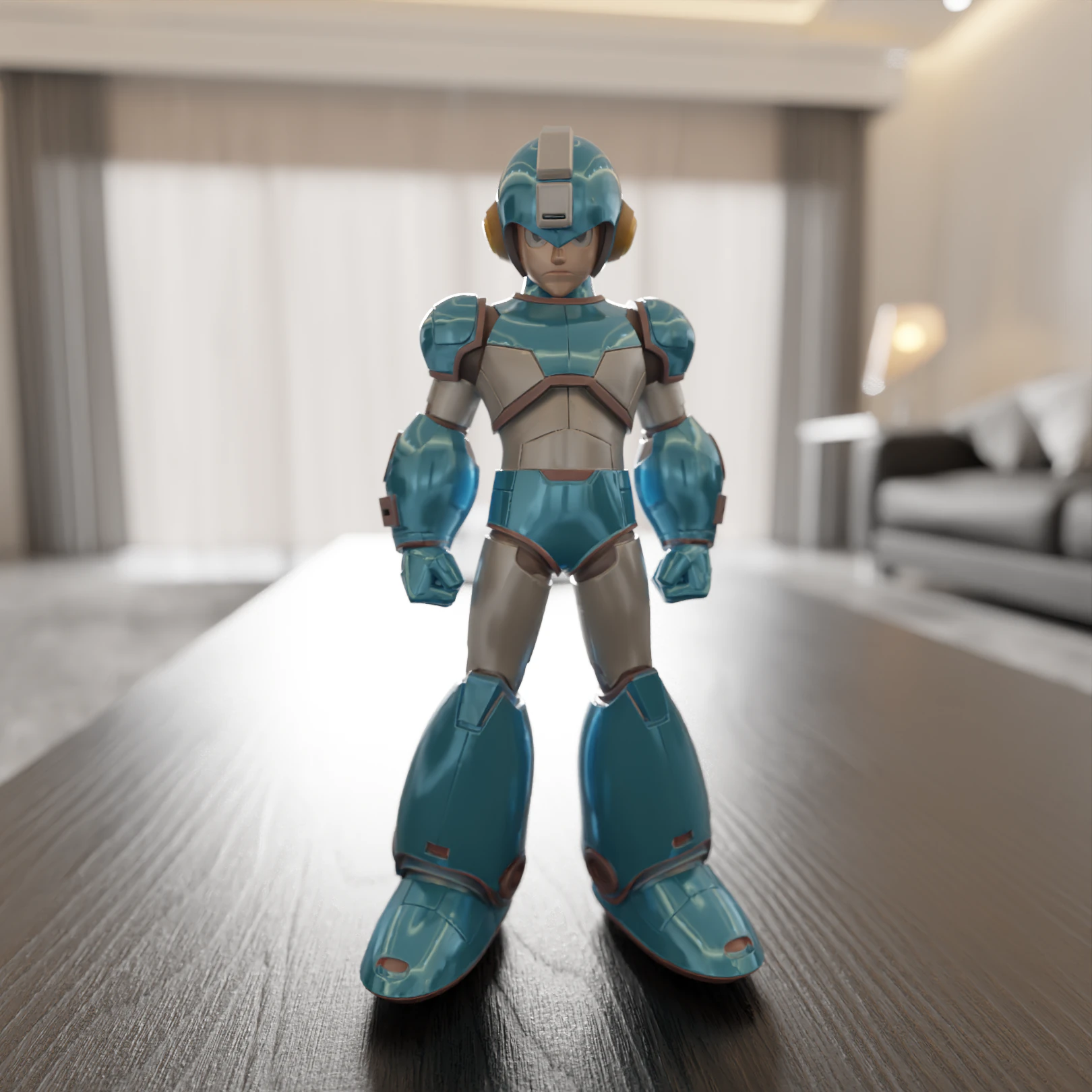 Mega Man 3D Print Model .c4d .max .obj .3ds .fbx .stl .blend 