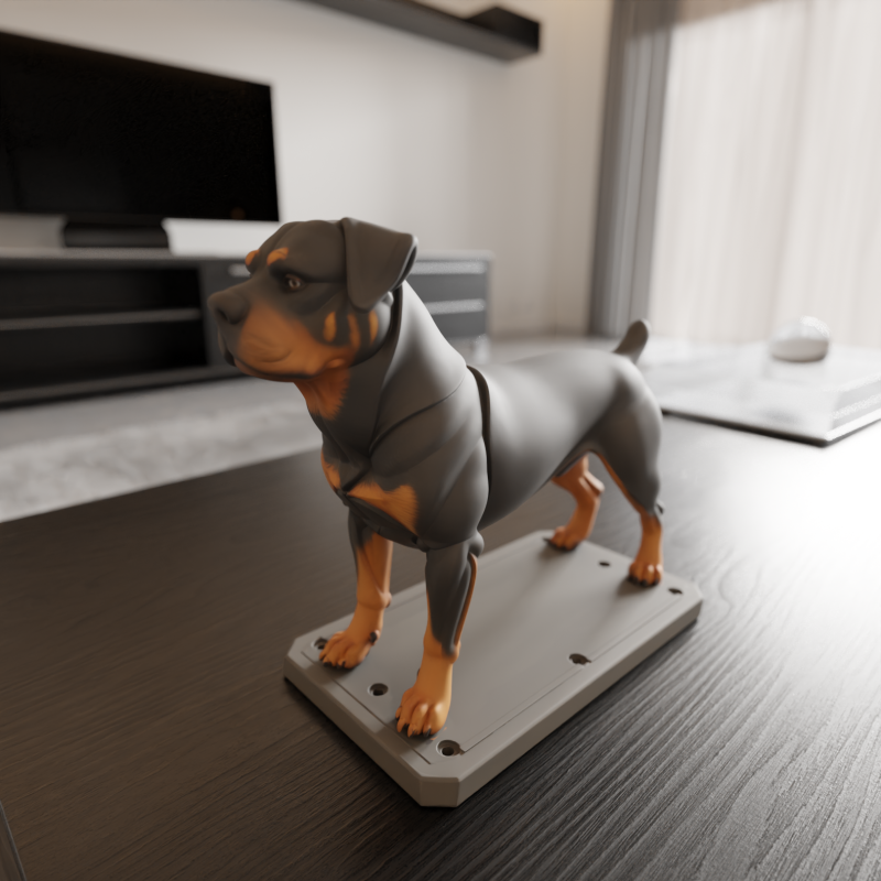 Rottweiler 3D 打印模型 .c4d .max .obj .3ds .fbx .stl .blend 