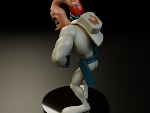 Earthworm Jim Model Cetak 3D