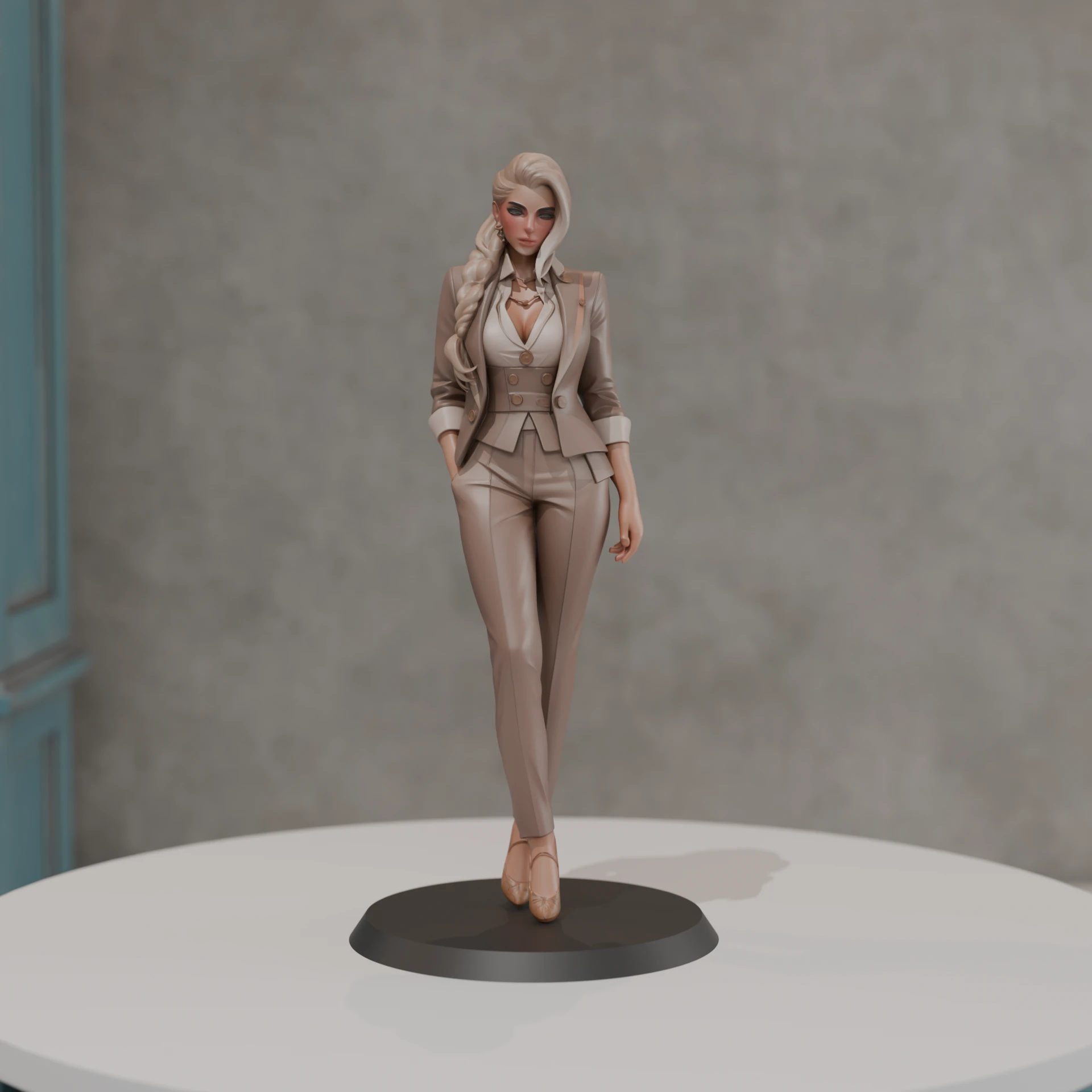 Executive pinup 3D Print Model .c4d .max .obj .3ds .fbx .stl .blend 