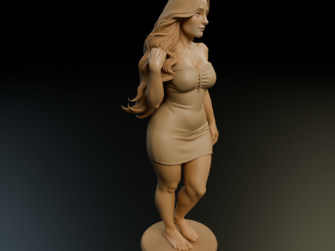 Pin up 3Dプリントモデル