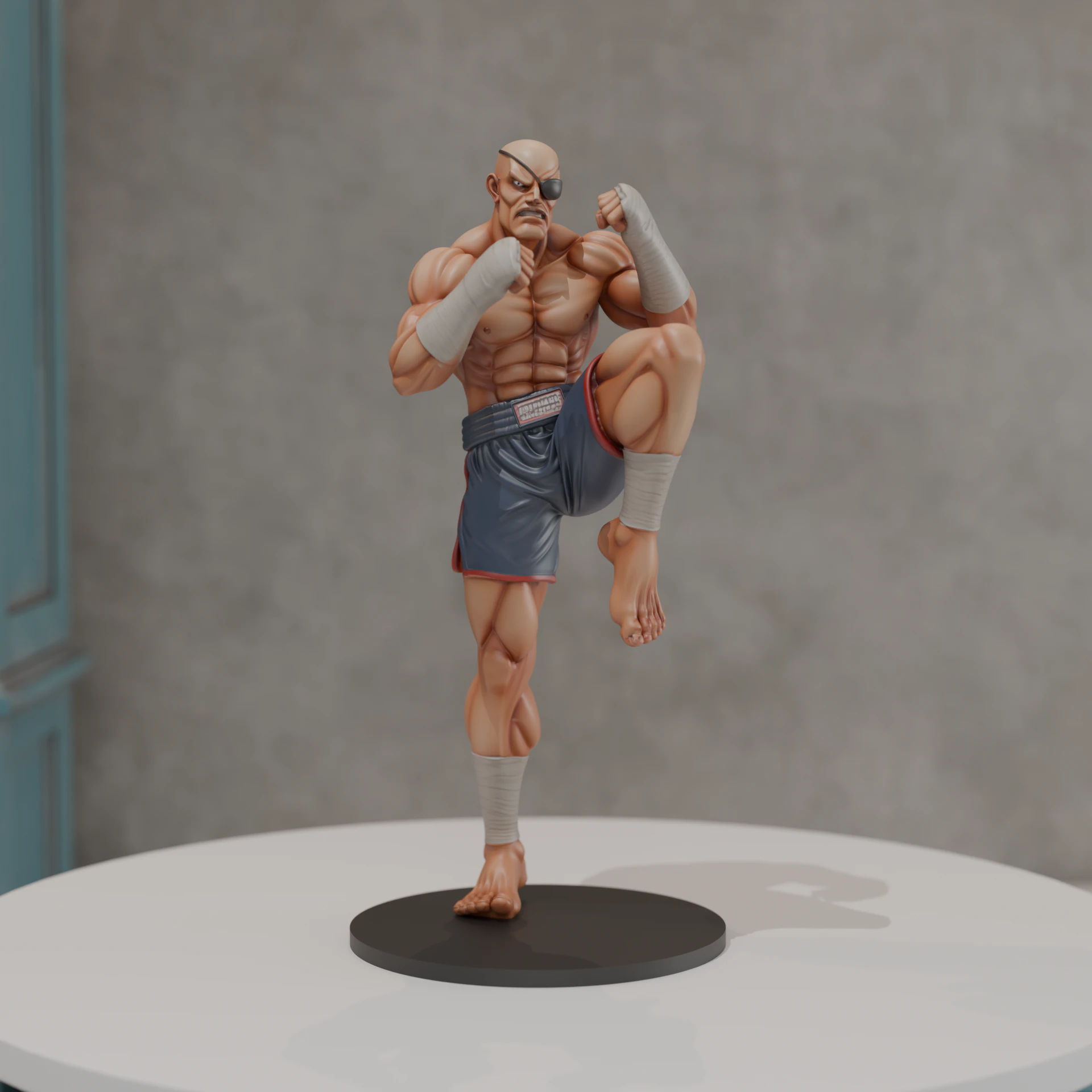 Sagat 3D Print Model .c4d .max .obj .3ds .fbx .stl .blend 