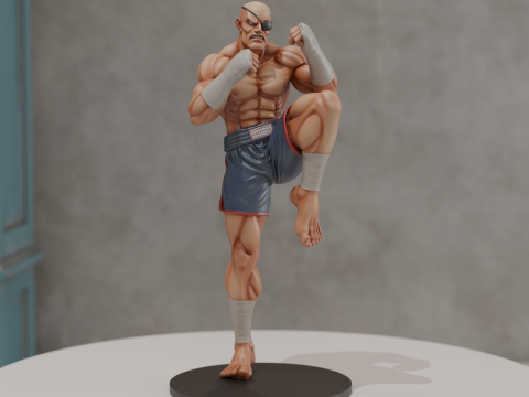 Sagat 3D Print Model