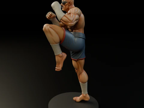 Sagat 3D Print Model