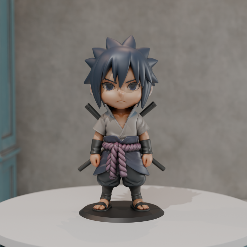 Sasuke Uchiha Model Cetak 3D .c4d .max .obj .3ds .fbx .stl .blend 