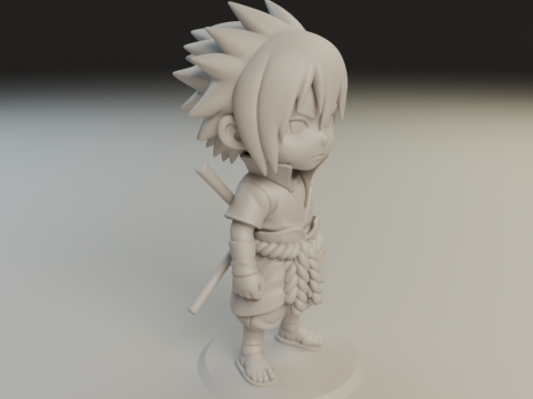 Sasuke Uchiha Model Cetak 3D