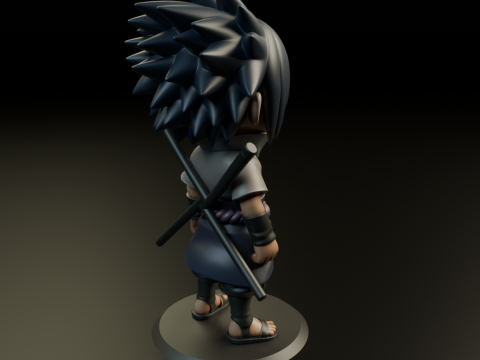 Sasuke Uchiha Model Cetak 3D
