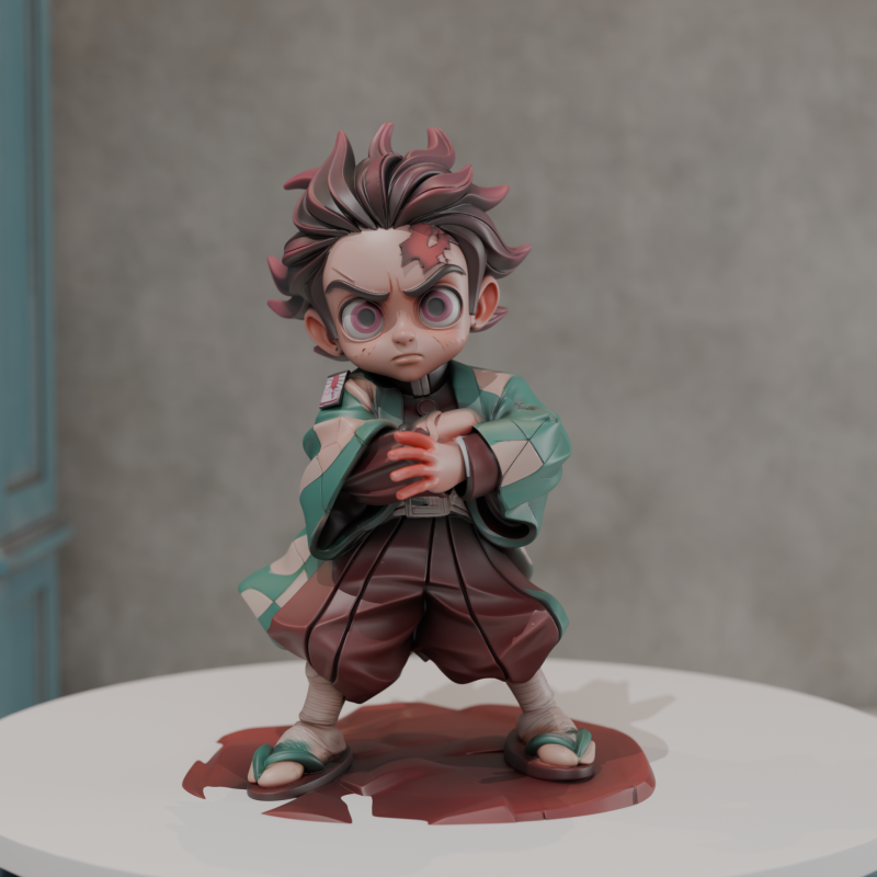 Tanjiro Kamado 3D Print Model .c4d .max .obj .3ds .fbx .stl .blend 