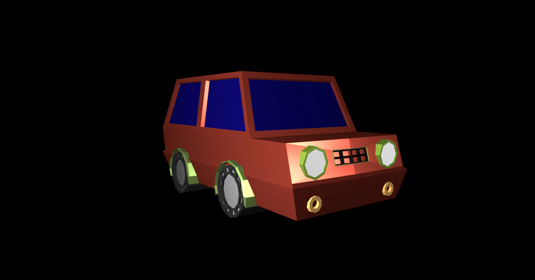 Simple car 3D Model .c4d .max .obj .3ds .fbx .stl .blend