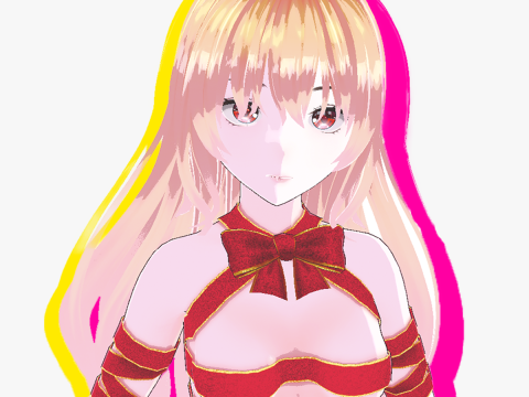 Your Christmas Present Mizuki Low-poly 3D-Modell