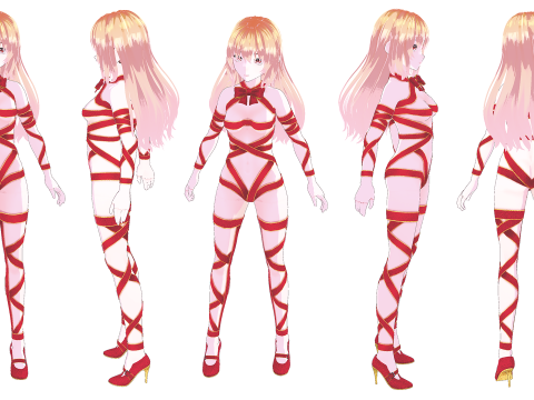 Your Christmas Present Mizuki Low-poly 3D Model