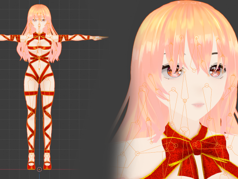 Your Christmas Present Mizuki Low-poly 3D Model