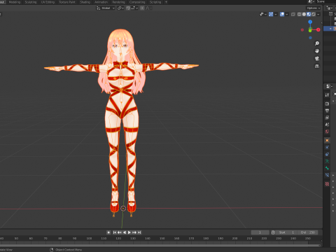 Your Christmas Present Mizuki Low-poly 3D Model