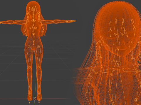 Your Christmas Present Mizuki Low-poly 3D Model