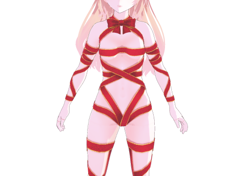 Your Christmas Present Mizuki Low-poly 3D Model