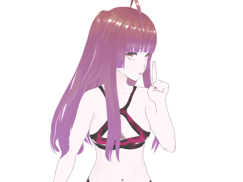 Beach Girl Yukiha Stylized Anime Fully Rigged Game Ready 3D Model