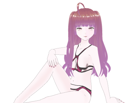 Beach Girl Yukiha Stylized Anime Fully Rigged Game Ready 3D Model