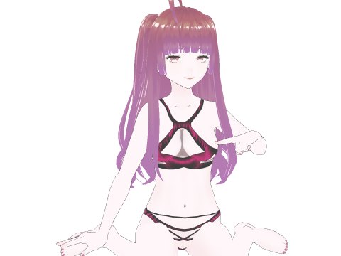Beach Girl Yukiha Stylized Anime Fully Rigged Game Ready 3D Model
