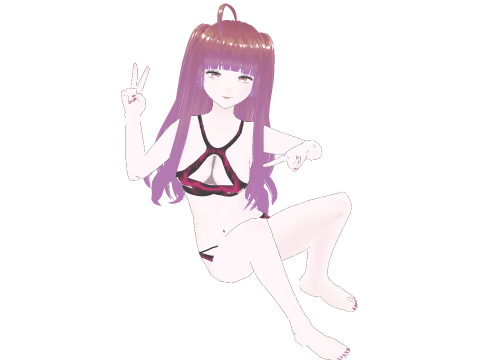 Beach Girl Yukiha Stylized Anime Fully Rigged Game Ready 3D Model