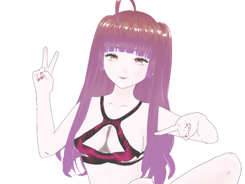 Beach Girl Yukiha Stylized Anime Fully Rigged Game Ready 3D Model