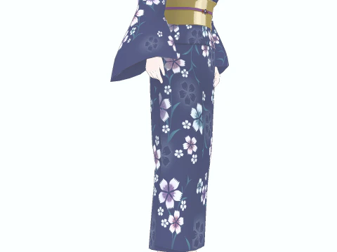 पारंपरिक एनीमे गर्ल पूरी तरह से कठोर शैलीबद्ध 3डी चरित्र 3D मॉडल