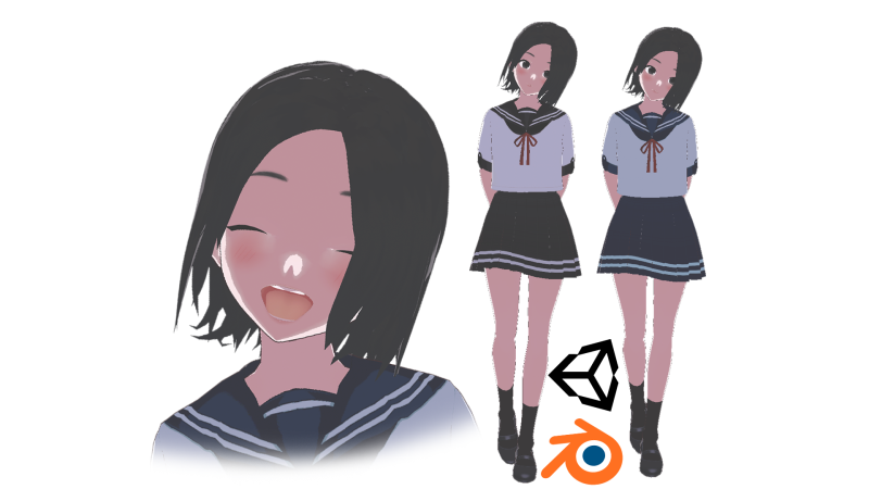 Sayuri School Girl Fully Rigged Anime Girl Low-poly Modelo 3D .c4d .max .obj .3ds .fbx .stl .blend