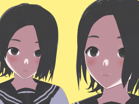 Sayuri School Girl Fully Rigged Anime Girl Low-poly Modelo 3D