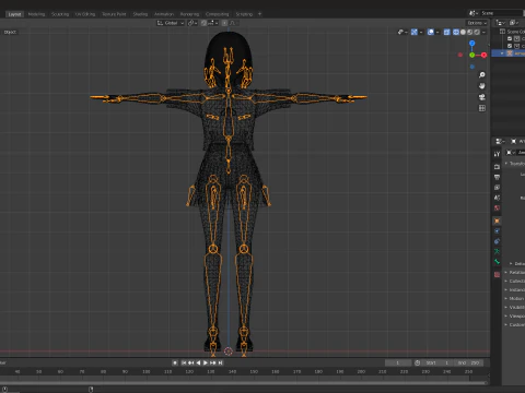 Eyepatch Anime School Girl Fully Rigged 3D Model
