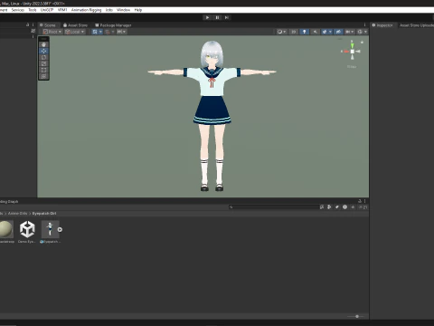 Eyepatch Anime School Girl Fully Rigged 3D Model