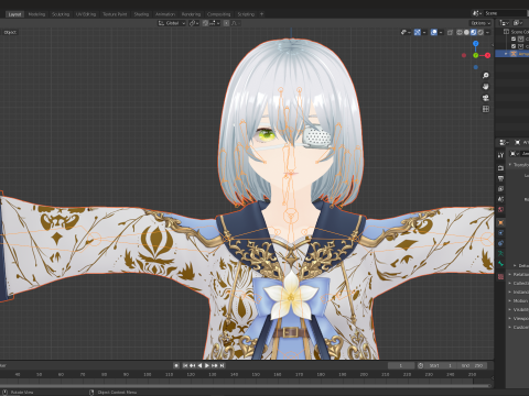 Fantasy Anime Girl Fully Rigged Game Ready 3D-Modell