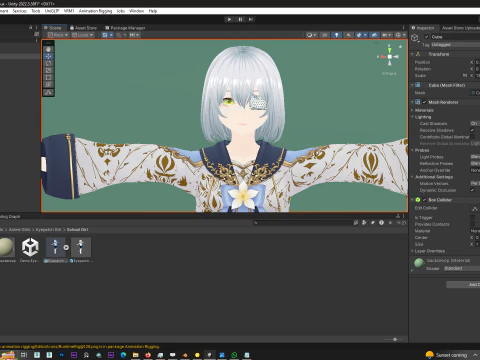 Fantasy Anime Girl Fully Rigged Game Ready 3D Model