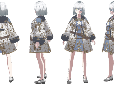 Fantasy Anime Girl Fully Rigged Game Ready 3D-Modell