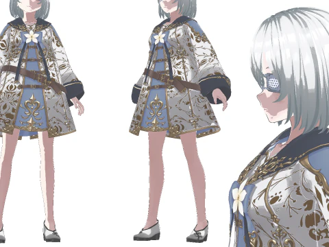 Fantasy Anime Girl Fully Rigged Game Ready 3D Model