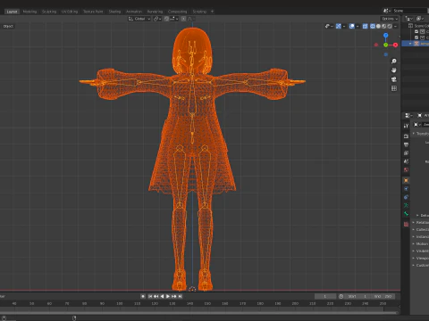 Fantasy Anime Girl Fully Rigged Game Ready 3D Model