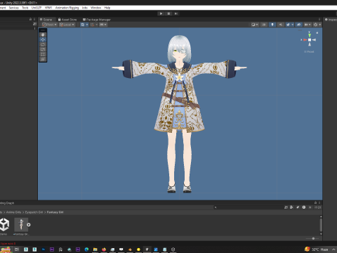 Fantasy Anime Girl Fully Rigged Game Ready 3D-Modell