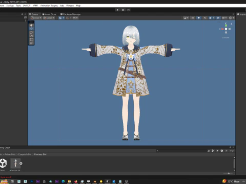 Fantasy Anime Girl Fully Rigged Game Ready 3D Model