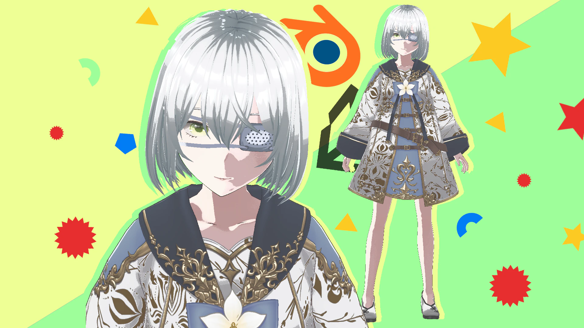 Fantasy Anime Girl Fully Rigged Game Ready 3D Model .c4d .max .obj .3ds .fbx .stl .blend 