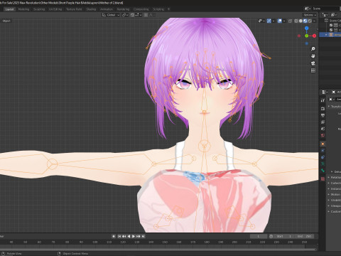 Hot Anime Mommy in Apron - Full Rigged Modelo 3D